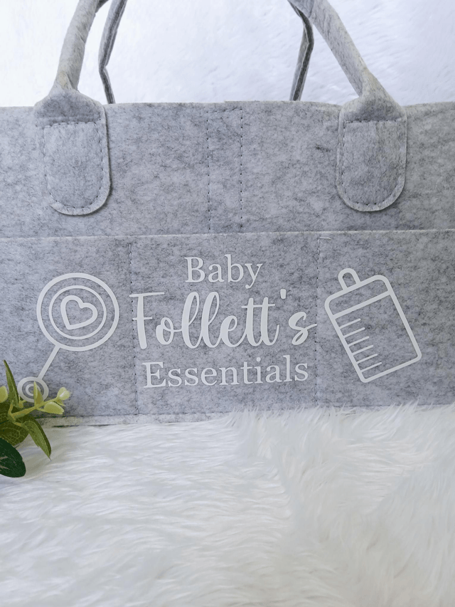 Baby essentials felt caddy - Grey