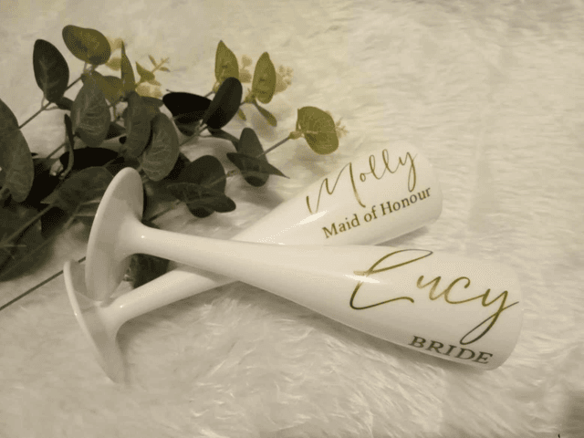 White Plastic Flutes